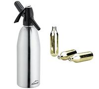 LACOR - 68601 - Botella Para Sifón Co2 1 Litro + 68602 - Cargas Para Sifón Co2, 10 Piezas