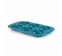 LACOR, 68760, Moldes Repostería Platinum, Molde Donuts, Molde Silicona Platino, Antiadherente, Flexible, Libre de BPA, Apto para Microondas, Liso Azul, 6 cavidades (0,07 L x 6)
