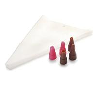LACOR - 68971 - Juego 5 Boquillas y Manga de Silicona 19x7x5 cm - Blanco