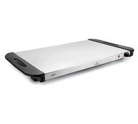 Lacor 69045-Placa Calentamiento eléctrica INOX 53x35'5 cm, 300 W, Acero Inoxidable, Negro, 65x38x6'2 cm