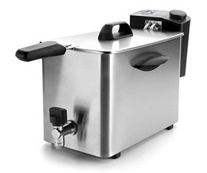 Lacor 69134-69134-Freidora eléctrica, 4 L, 2500 W, 4 kg, Acero Inoxidable | En acero inoxidable, para un uso práctico y profesional en cocina; con 4 L de capacidad, práctico y fácil de guardar