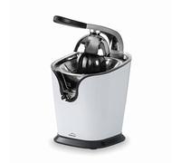 Lacor - 69231 - Exprimidor de Palanca VITALLY WHITE, Exprimidor Manual, Sistema Antigoteo, Acero Inoxidable 18/10, Palanca Ergonómica, 19,5x29x29 cm