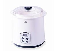LACOR - 69243 - Yogurtera Maxi supersilenciosa, Ideal para hacer Kéfir, Yogur Griego y Queso Fresco, Con Temporizador 48 horas, Pantalla LED, Capacidad: 2L, Ø 20 x 23 cm, Blanco