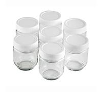 Lacor Tarros yogurtera 69245 - 7 unidades, cristal 190 ml, tapa de rosca, libre de BPA