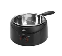 Lacor - 69317 - Baño María, Chocolatera, Para Fundir Chocolate, Recipiente eléctrico con cazo desmontable de Acero Inoxidable, Capacidad 1 Litro, Medidas: 16cm, profundidad de 7 cm, 50W, Negro