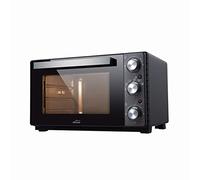 Lacor - 69327 - Horno Eléctrico Sobremesa, Horno Pequeño Cocina, Convección con Carcasa de Acero, Temperatura: 70ºC-230ºC, 48x30x40 cm, Capacidad: 28 L, Negro