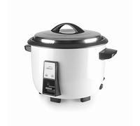 Lacor - 69346 - Arrocera Profesional, Olla Arrocera, Antiadherente, Cubeta Interna Extraíble, Incluye Cuchara y Vaso Medidor, 20 raciones, Capacidad: 3,6 L, 41.5x35x30 cm, Blanca