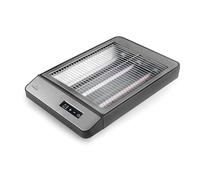 Lacor - 69415 - Tostadora digital Practic, 1000 W, 6 niveles de potencia, 3 resistencias, Bandeja recogemigas, Aviso acústico, Pantalla digital, Acero inoxidable