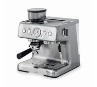 Lacor - 69428 - Cafetera Espresso Pro, Para Preparar Todo Tipo de Cafés, Función Manual y Automática, Con Vaporizador y Molinillo, Accesorios Incluidos, 20 Bares, Acero Inoxidable, 1550 W, 2.8 L