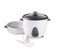 Lacor - 69441 - Arrocera Eléctrica 1 L, 5 Raciones, Antiadherente ECO, Tapa de Vidrio, Luces Indicadoras, 100% Estable, Fácil Limpieza, 100% libre de PFOA, Negro, Dimensiones: 27.5x23.5x22 cm