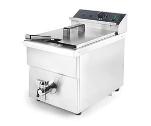 Lacor - 69465 - Freidora de Inducción, Freidora de Aceite, incluye Grifo de Vacío, Temperatura: 60ºC - 190ºC, 8 L, 3500 W, 29x56.7x41.5 cm, Acero Inoxidable