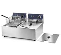 Lacor 69466-69466-Freidora Eléctrica Doble Profesional 2500 W (x2) | En acero inoxidable, para un uso práctico y profesional en cocina; con 12 L de capacidad, práctico y fácil de guardar