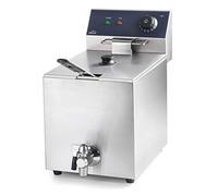 Lacor 69468 69468-Freidora eléctrica con Grifo Profesional 3250 W, 8 L, Acero Inoxidable