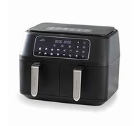 Lacor - 69508 - Freidora Sin Aceite DuploAir, Air Fryer con Pantalla Táctil, Doble Cestillo, Incluye Recetario, 11 programas, Función Deshidratado, Antiadherente ECO, Gran Capacidad 9L, 2400 W
