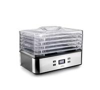 LACOR - 69522 - Deshidratador de Alimentos Eléctrico Bryssa Fruta Carne | 5 rejillas de acero inoxidable regulables; pantalla digital con temporizador; termostato 35-70°C; snacks saludables y setas