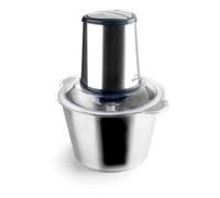 Lacor - 69544 - Picadora eléctrica Inox, 300 W, 2 velocidades, 4 cuchillas, Desmontable, Para picar y cortar, Acero inoxidable 18/10, 2 litros