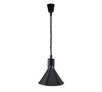 LACOR - 69576 - Lámpara Calentamiento Infrarrojos, Lámpara Extensible Cónica, Uso Profesional, Calor Infrarrojos, Aluminio de Máxima Calidad, 275 W, Bombilla Incluida, Negro, 24x24x35 cm