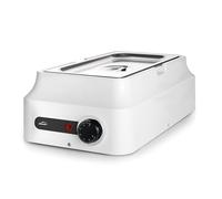 Lacor - 69618 - Baño María Chocolate, White, 3,8 L, Acero Inoxidable 18/10, 80W, Termostato Regulable 0-60ºC, Fundidor y Atemperador de Chocolate Profesional, Calentamiento 3D