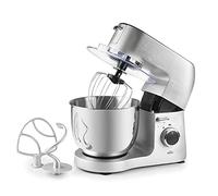 Lacor - 69683 - Batidora Eléctrica Complet, Amasadora de Pan, Robot de Cocina Amasador, Ruleta con 6 Velocidades, Acero Inoxidable, 1500W, 6 L