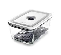 LACOR - 69687 - Recipiente Hermético para Alimentos, 600 ml, Smart, Vidrio Borosilicato, Válvula Especial para Vacío, Apto Lavavajillas, Microondas y Congelador