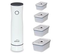 Lacor - 69698 - Bomba de Vacío Smart + 4 Recipientes, Inalámbrica, Automática, Silenciosa, Succión 2.5L/min, Incluye Cable de Carga USB, Batería de Litio, Diseño Elegante y Moderno