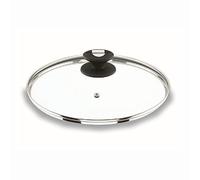 LACOR 71926 - Tapa De Cristal con Desvaporizador De 26 cm- Transparente | En cristal templado, conserva el calor y evita salpicaduras; ideal para cocina profesional y uso diario en casa