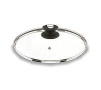 LACOR 71928 - Tapa De Cristal con Desvaporizador De 28 cm- Transparente | En cristal templado, conserva el calor y evita salpicaduras; ideal para cocina profesional y uso diario en casa