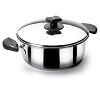 Lacor 88022 - Cacerola con Tapa Nova Ladycor 22 cm, 3 Litros, Acero | En acero inoxidable, para guisos y cocciones uniformes; con 3 L de capacidad, cómodo de manejar y de guardar tras el servicio