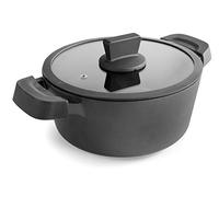 Lacor - Cacerola con tapa titanium pro con antiadherente, Aluminio, 24 cm