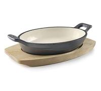 Lacor 25840 Cacerola Oval, Aluminio, Gris Degradado, 21'7x15 cm