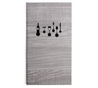 Lacor Cassat collection 28062- Porta menú fabricado en Telflex con fundas fijas de PVC en piel de naranja, Termosellado en color negro, 16x28,5 cm