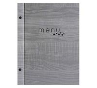 LACOR Edgar Collection 28540- Porta menú Fabricado en Telflex con atornillado Exterior, Termosellado en Color Negro, 25,5x32 cm (A4)