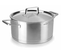 LACOR Foodie Cacerola con Tapa, Acero Inoxidable, Gris, 24 cm