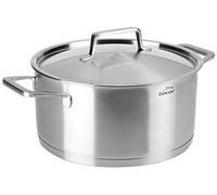 Lacor Foodie Cacerola con Tapa, Acero Inoxidable, Gris, 28 cm