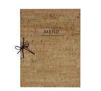 Lacor Porta menú Helen Collection 28341 - Similpiel marrón, cordón de cuero, 23x32 cm (A4)