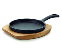 Lacor 25877 - Mini Sartén lisa magma 22 x 12.5 x 1.7 cm hierro fundido, color negro