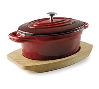Lacor 25857 Cacerola oval, Iron, Rojo Degradado