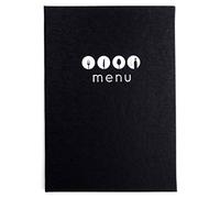 LACOR Marie Collection 28560- Porta menú Fabricado en Simil-Piel con Solapas fijas en la Cubierta, Termosellado en Color Blanco, 23x32 cm (A4)