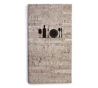 LACOR Matisse Collection 28052- Porta menú Fabricado en Simil-Piel con Fundas fijas de PVC en Piel de Naranja, Termosellado en Color Negro, 16x28,5 cm