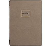 LACOR Natural collection 28413 - Porta menú fabricado en fibra virgen natural, Totalmente personalizable, 16'5x23'5 (A5) cm