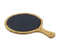 LACOR - Tabla Pizarra & Bambú, Redondo, 38'5x28x1'5 cm