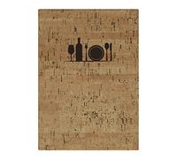 LACOR Velázquez collection 28333 - Porta Menú fabricado en Similpiel con fundas fijas de PVC en piel de naranja resistentes, Termosellado en color marrón, 17x23'5 cm (A5)