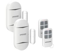 LACORAMO 130db Sensor de Alarma para Puertas y Ventanas con 2 Controles remotos,Campana de Apertura de Contacto magnético inalámbrico para niños,hogar,refrigerador,Tienda (2 Alarma 2 Controles)