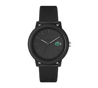 Lacoste.12.12 Collection 2011444 - Reloj analógico para Hombre, con Correa Negra de Silicona y Caucho