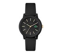Lacoste.12.12 Collection 2011444 - Reloj analógico para Hombre, con Correa Negra de Silicona y Caucho