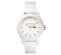 Lacoste.12.12 Collection 2011444 - Reloj analógico para Hombre, con Correa Negra de Silicona y Caucho