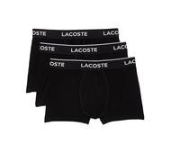 Lacoste Lote de 3 calzoncillos bóxer lisos de algodón elástico. Talla L. Color Negro