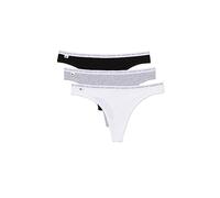 Lacoste 8f1341, Tanga de Hilo Mujer, Noir/Blanc-Argent Chine, L