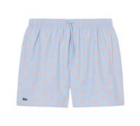 Lacoste - Bañador de Largo Medio con Estampado de Cocodrilo - Swimwear - Hombre - Azul - L -