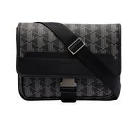 Lacoste The Blend Grain Lather Shoulder Bag Larg T.U Negro